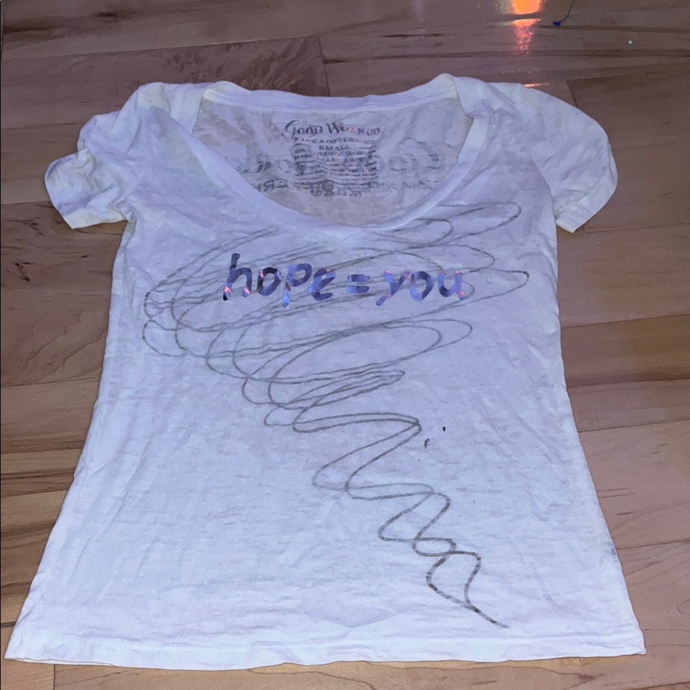 Good Works Women's White Hope Tee
